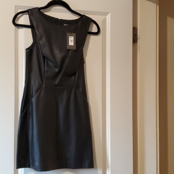 A/X brand new black leather dress
